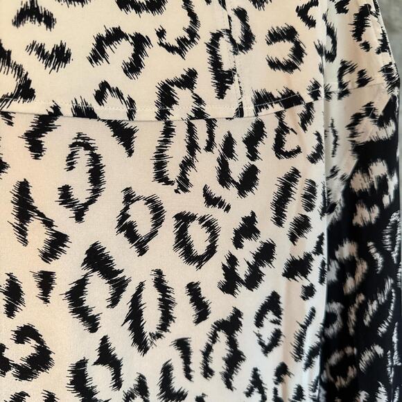 New 100% Silk Skirt ALC Size 8 Asymmetrical leopard midi skirt - Picture 3 of 6